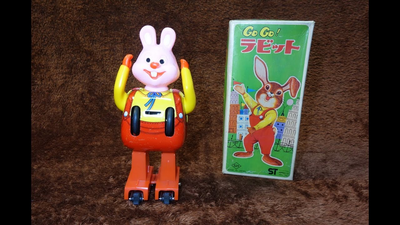 70s Horikawa Go Go Rabbit Vintage Tin Friction Powered Toy - YouTube