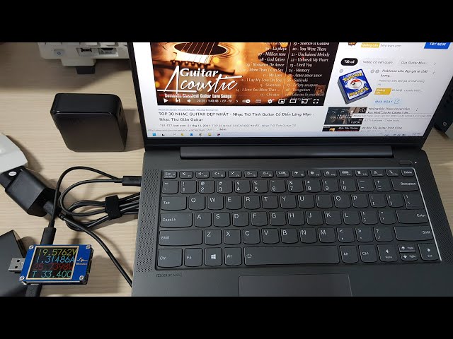 Test sạc laptop bằng củ sạc GaN 30W, 65W, 100W