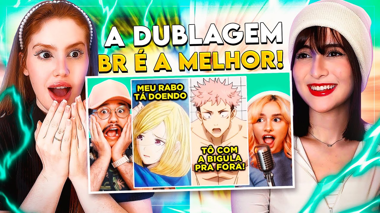 REACT | AS PÉROLAS DA DUBLAGEM DOS ANIMES (Sim Sou Silva) | CR Reacts