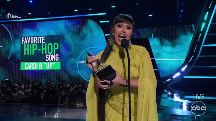 Cardi B Accepts the 2021 American Music Award for Favorite Hip-Hop Song - The American Music Awards