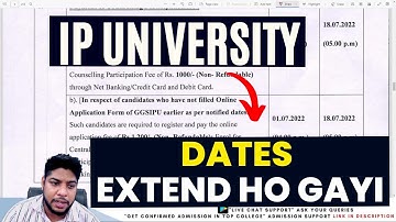 IP University Latest Update Online Counselling Dates Extended Again