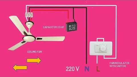 How to connect a capacitor to a ceiling fan | how to change ceiling fan direction
