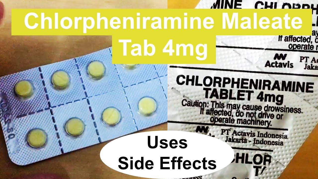 Chlorpheniramine Maleate 💊 Tab 4mg💊🇺🇸🇬🇧