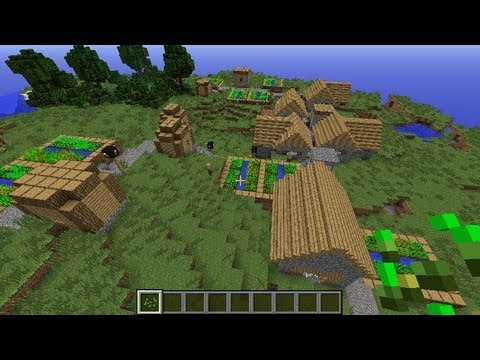 Minecraft Npc Village Seed 1 6 1 1 6 4 Grass Village With Horses And A Massive Dungeon In Village Youtube - roblox terrain seeds list