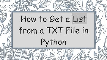 How to Get a List from a TXT File in Python