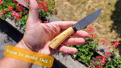How to make a simple fixed blade knife with a boxwood handle