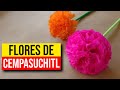 Flores de cempasuchitl {FLORES DE PAPEL CREPE} // Dia de muertos