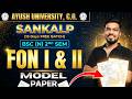 B.Sc Nursing 2nd Sem FON 1 & 2 Model Paper | Ayush University C.G. | Sankalp Batch | Bhushan Science