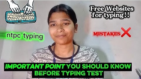 Typing websites & important points for NTPC typing test !! #ntpc #ntpc_exam 