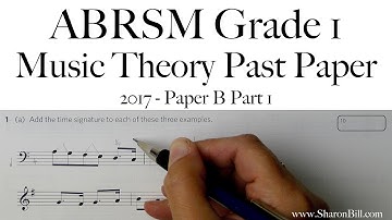 ABRSM Music Theory Grade 1 Past Paper 2017 B Part 1 with Sharon Bill