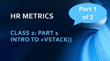 Class 2: Part 1-Intro to VSTACK