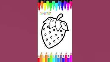 How to Draw and Color a Strawberry | Easy Drawing for Kids and Toddlers  #drawingtutorial #art