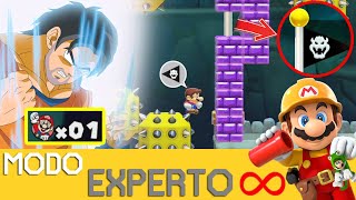 NERVIOS EXTREMOS AL QUEDAR CON 1 VIDA - MODO EXPERTO INFINITO (NO SKIP) T3 7 - SMM2 - ZetaSSJ