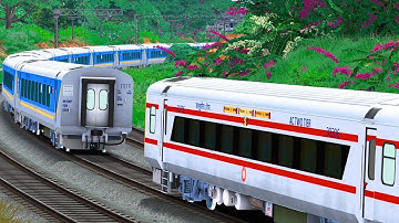 LHB SHATABDI COUPLING LHB RED AC 3 TIER | BUMPY RAILROAD | Train Simulator | Railworks | NTG GAMING
