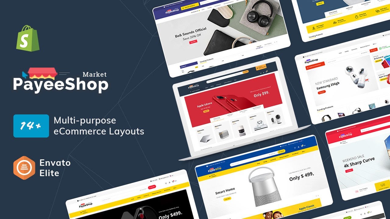 PayeeShop - Shopify 2.0 Multipurpose Responsive Theme - TemplateTrip