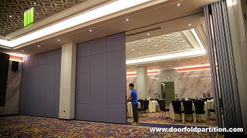 Doorfold Partition Wall | The Operation for Single Point Suspension Movable Partition Wall System