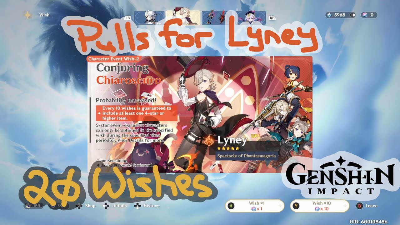 Lyney rerun banner wishes before it's gone [Genshin 4.6 Week 3] - YouTube