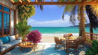 Seaside Cafe Jazz Music - Positive Bossa Nova Piano & Relaxing Ocean Wave for Good Mood, Chill