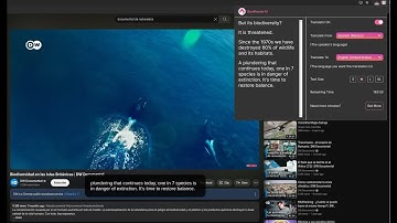 Real time video & audio translation Chrome extension demo