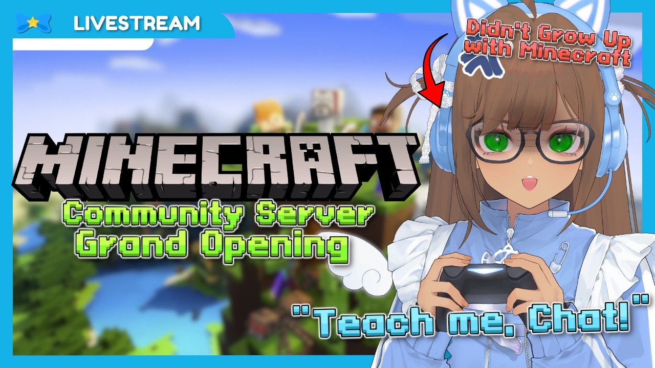 【MINECRAFT】 this vtuber lives under a rock (literally) ft. community server debut 💚🔨