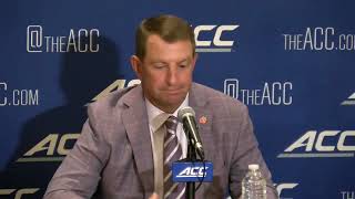 Dabo Swinney on expectations with Chad Morris back, more at ACC Kickoff