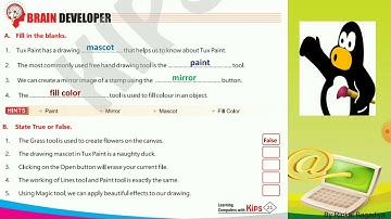 Computer for Class 3 | Ch: 2 Tux Paint (Textbook Exercise) By Rinkal Bagadiya