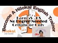 Earn as much as 56 per hour audio classes  hilokal english trainer  using phone  hiring now