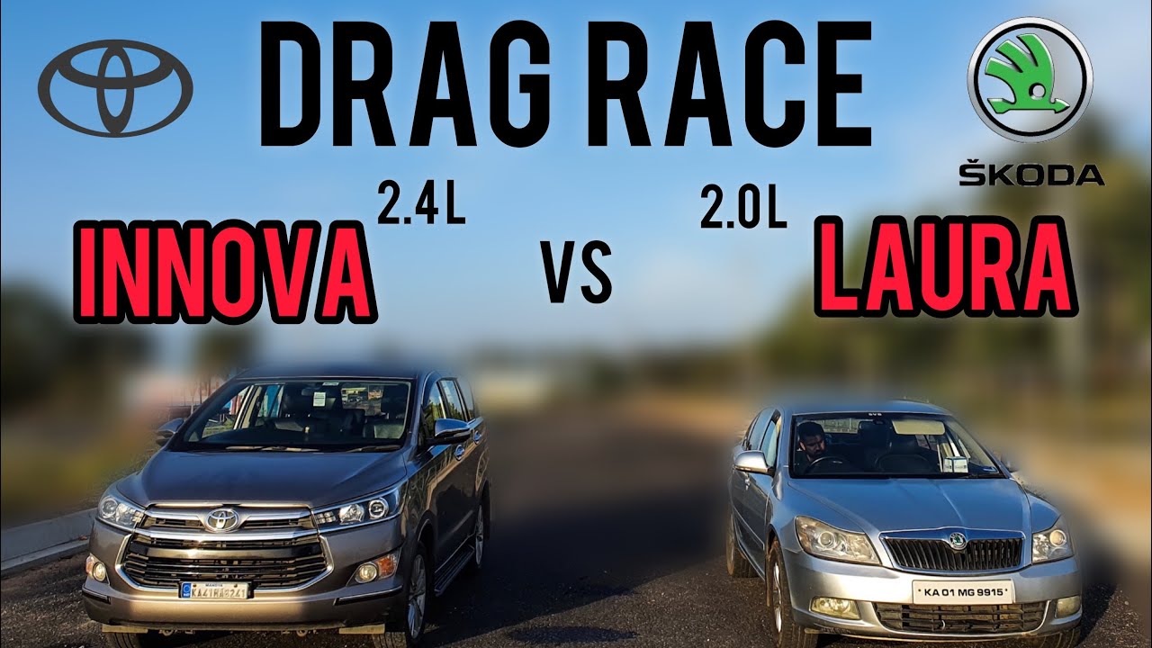 Drag race india| Innova crysta vs Skoda laura| Toyota Innova  vs Skoda laura drag race| Rolling race