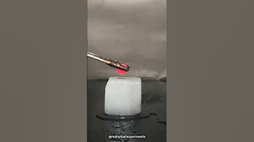 Red Hot Balls Vs Ice Cube #asmr #experiment #redhotball #satisfying #science #ice