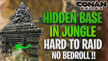 The Best Hidden Base In Jungle No Bedroll Access , Hard To Raid - Conan Exiles Building Tutorial