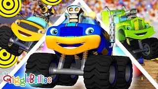 monster trucks play together nursery rhymes for kids gigglebellies