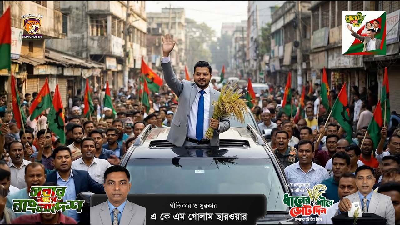 পুরান ঢাকার বাঘ | Ishraq Hossain BNP Campaign Song | ধানের শীষ | A K M Golam Sarwar