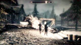 Break-dancing dragon on Skyrim