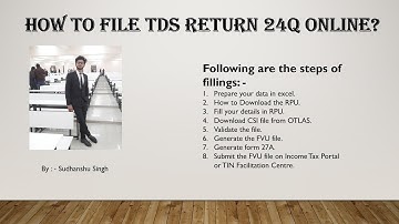 How to File TDS return 24Q Online? How to Download RPU II How to Download CSI Challan File II #24Q.
