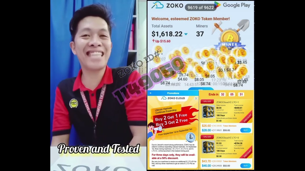 ZOKO Cloud Rental Mining Machines. 50% Discount. Passive Income Generator. 