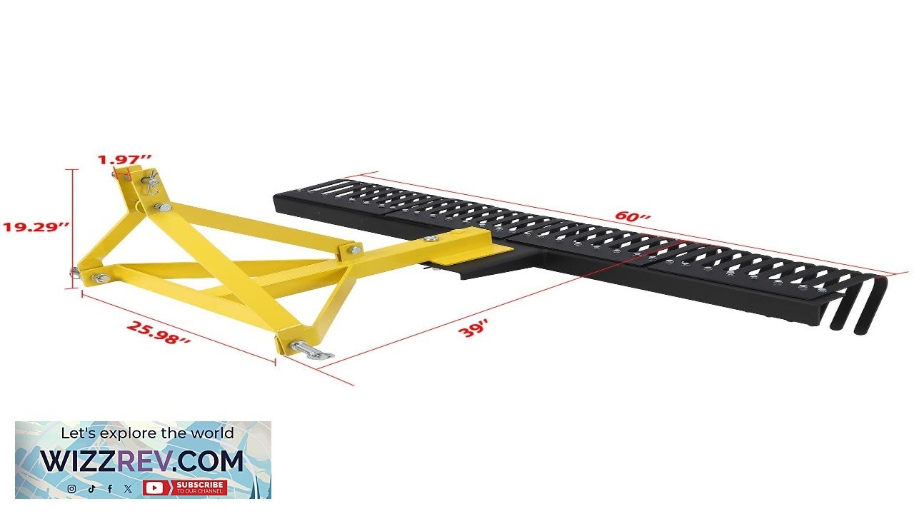 Сверхпрочные грабли для камней Garvee 5 футов с 3-точечным креплением