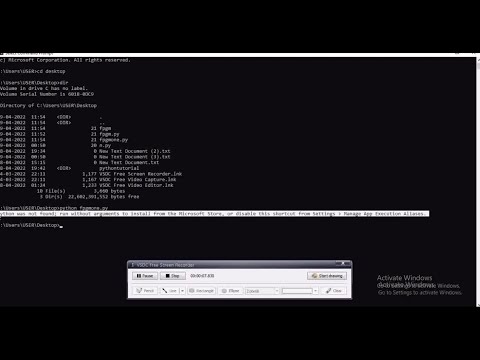 python was not found run without argument to install from the microsoft store || python hello world