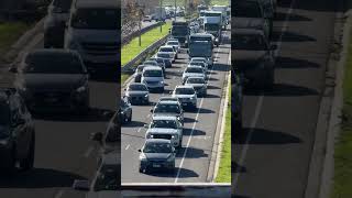 Traffic from car crash