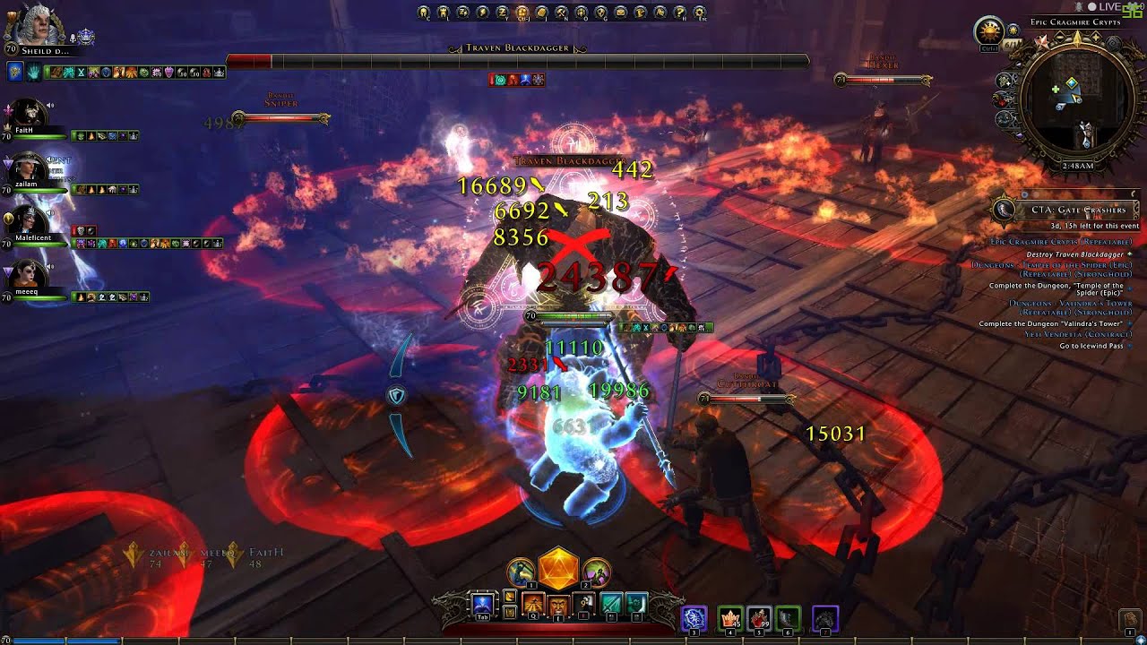 Neverwinter Epic Cragmire Crypts NO DPS boss stand off