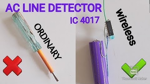 AC Voltage detector || How to make a wireless tester using 4017 ic (NON CONTACT AC TESTER) #newideas