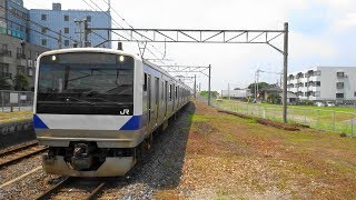 〔4K UHD|cc〕JR東日本・水戸線：川島駅、E531系4B/入線シーン。