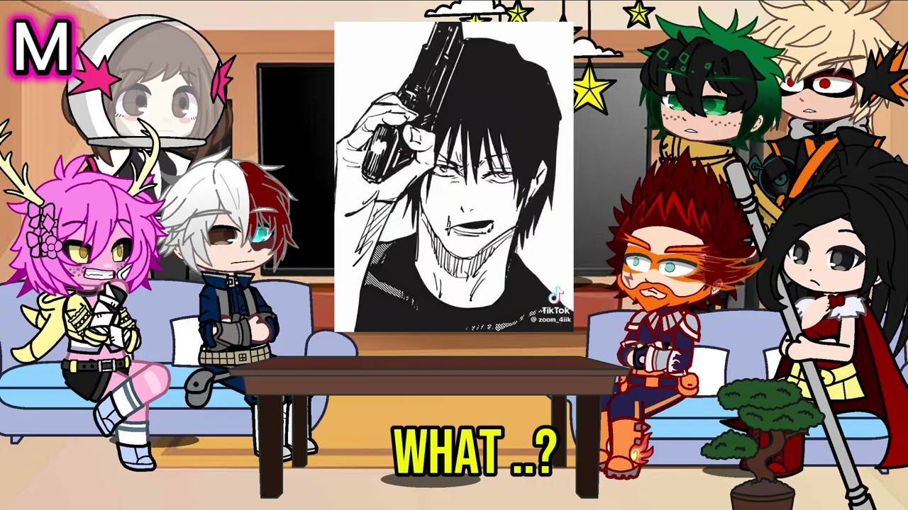 𝙋𝙧𝙤 𝙝𝙚𝙧𝙤𝙚𝙨 𝙧𝙚𝙖𝙘𝙩 𝙩𝙤 deku as Toji | gojo satoru | jujutsu kaisen | MHA BNHA | Gacha life