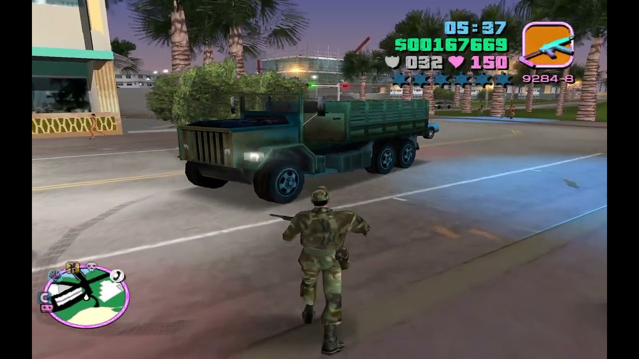 В роли улучшенного армейского спецназовца в «GTA: Vice City: Extiagon edition» (часть 3-я)