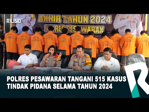 Polres Pesawaran Tangani 515 Kasus  Tindak Pidana selama Tahun 2024