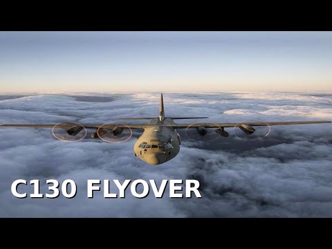 A C130 Did a LOW-FLYOVER🤯🔥
