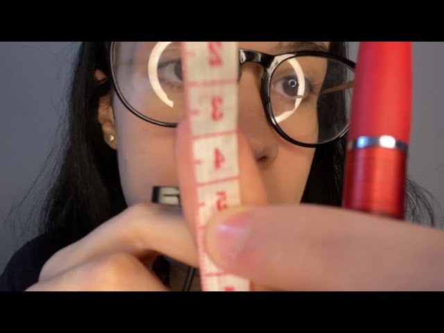 ASMR MEDINDO TODO SEU ROSTO / fita métrica, fala suave, sons de escrita, papel e caneta❤️