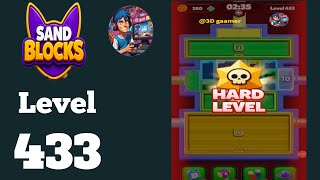 Sand blocks drop puzzle level  433 Hard level solution and walkthrough 