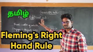 Fleming's|Right Hand Rule|Physics 12|Tamil| MurugaMP