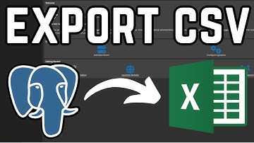 How to Export PostgreSQL Table data to CSV / Excel File