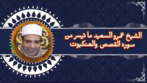 الشيخ عمرو السعيد ما تيسر من سوره القصص والعنكبوت